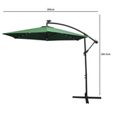 Green 3m LED Cantilever Parasol - Used - Very Good