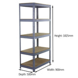 Q-Rax Grey Shelving Units - 90cm x 180cm x 50cm - Used - Very Good