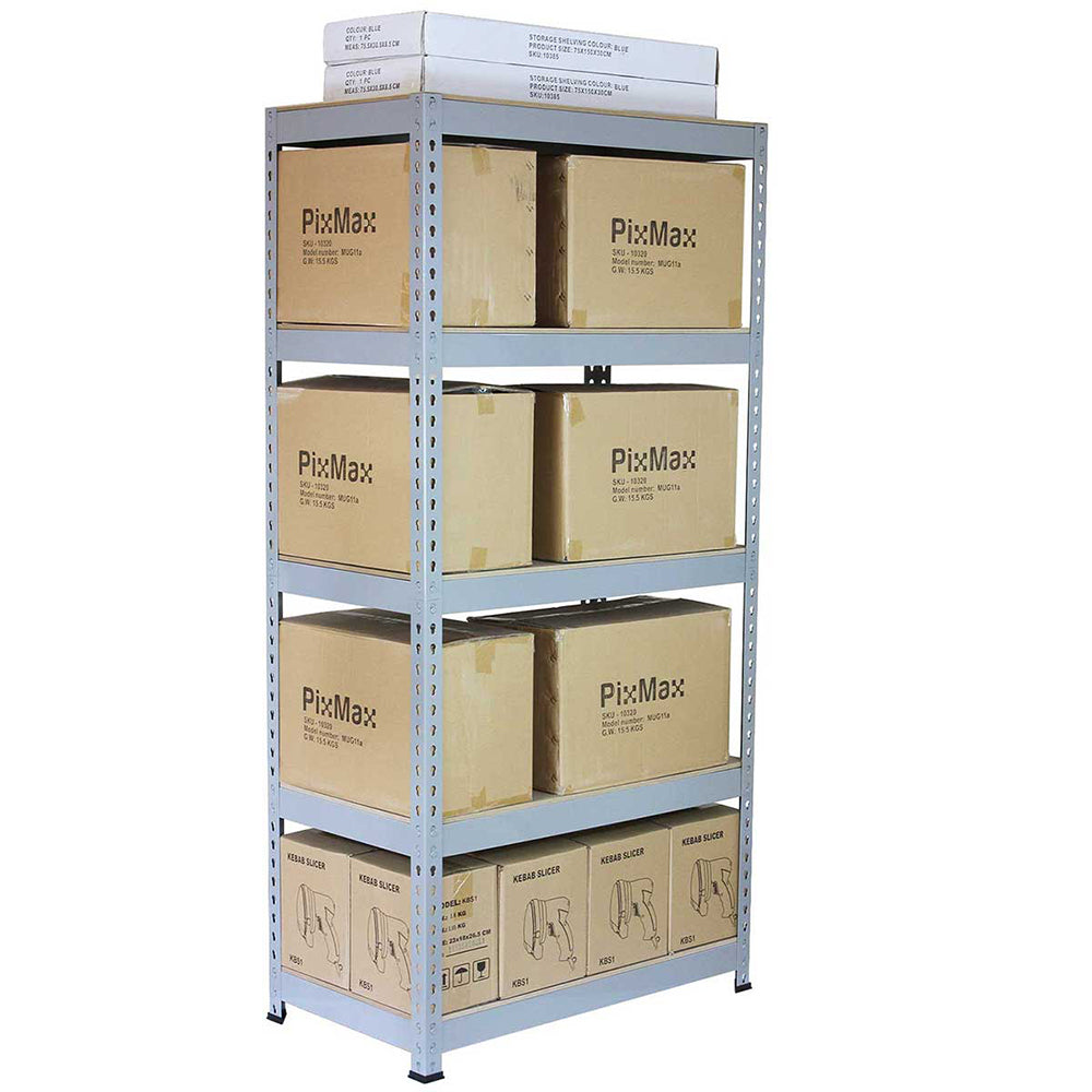 Q-Rax Grey Shelving Units - 90cm x 180cm x 50cm - Used - Very Good