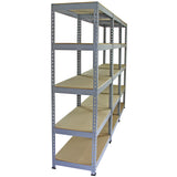 Q-Rax Grey Shelving Units - 90cm x 180cm x 50cm - Used - Very Good