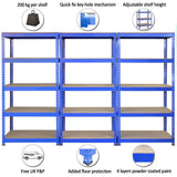 Q-Rax Blue Shelving Units - 90cm x 180cm x 50cm - Used - Good