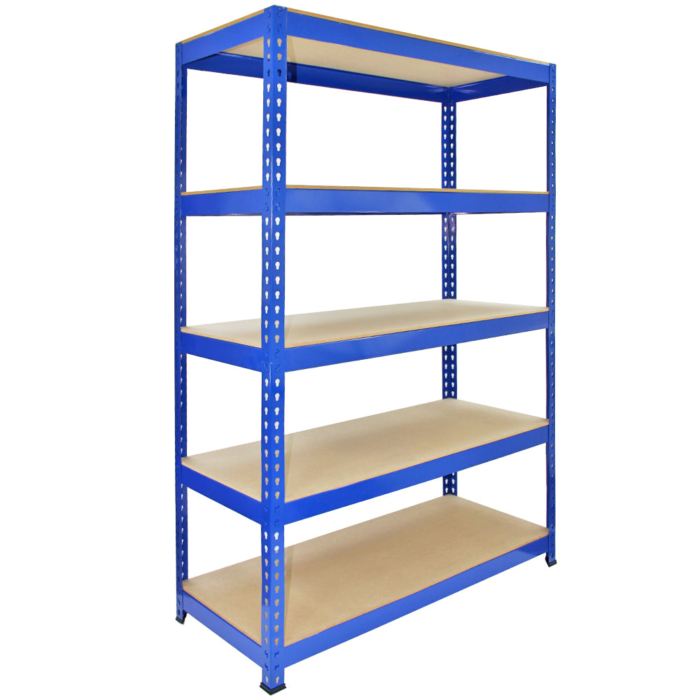3 x Q-Rax Racking Blue 90 x 50 x 180cm + 2 x Racking Blue 120 x 50 x 180cm - Used - Good