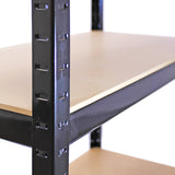 Monster Racking T-Rax Warehouse & Garage Metal Shelving, Black, 90cm W, 45cm D, Set of 10 - Used - Acceptable