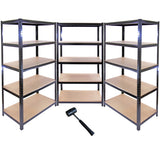 Monster Racking T-Rax Warehouse & Garage Metal Shelving, Black, 90cm W, 45cm D, Set of 10 - Used - Very Good