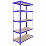 3 x Monster Racking T-Rax Metal Storage Shelves, Blue, 90cm W, 45cm D - Used - Good