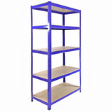 3 x Monster Racking T-Rax Metal Storage Shelves, Blue, 90cm W, 45cm D - Like New