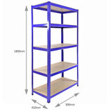 Monster Racking 2 x T-Rax 75cm Blue & Metal Storage Workbench - Like New