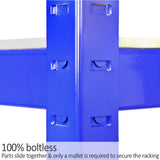 Monster Racking T-Rax Metal Storage Shelves, Blue, 90cm W, 45cm D - Used - Good