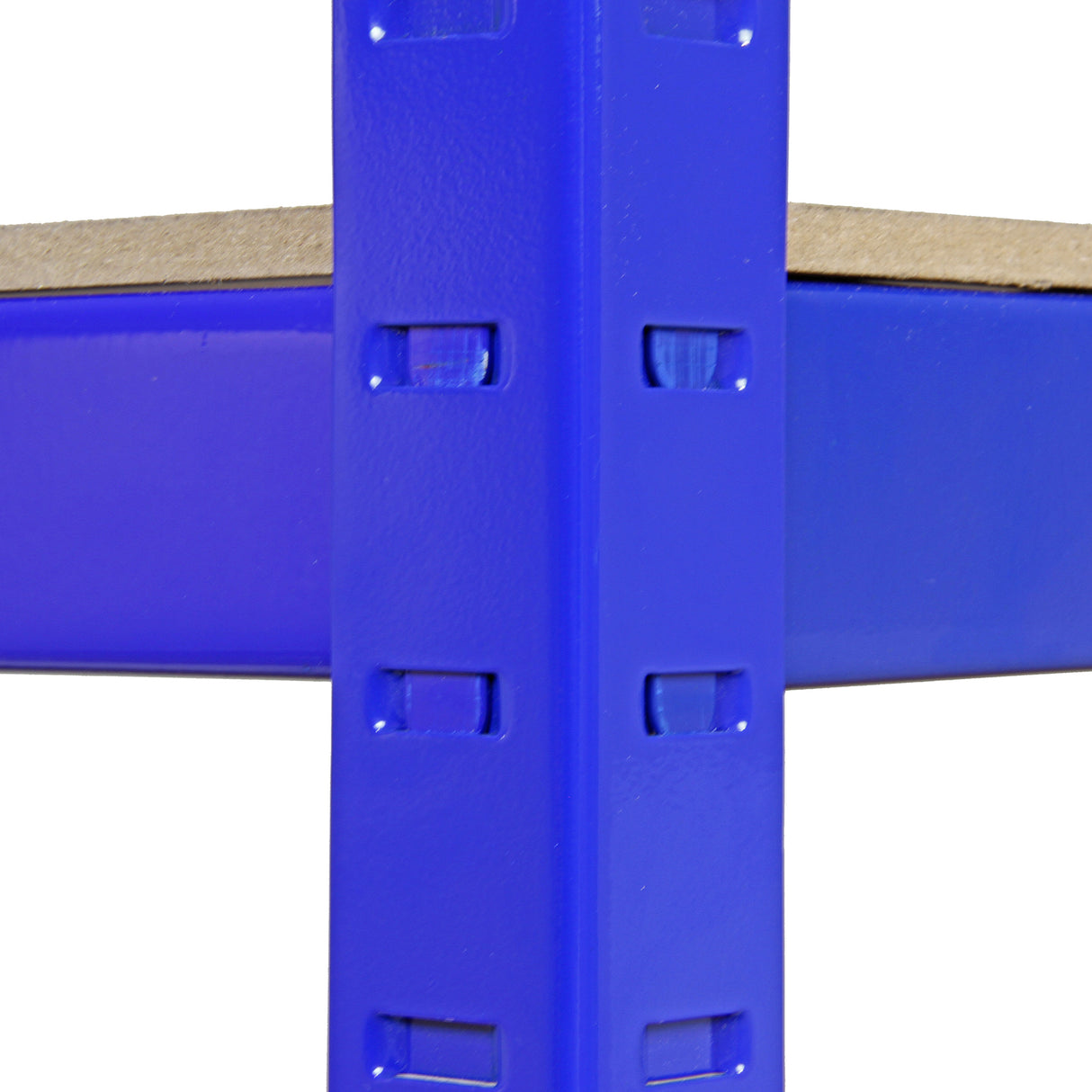 4 x 90cm Blue Storage Racks with 4200kg Capacity, Free Bay Connectors and Mallet - Like New