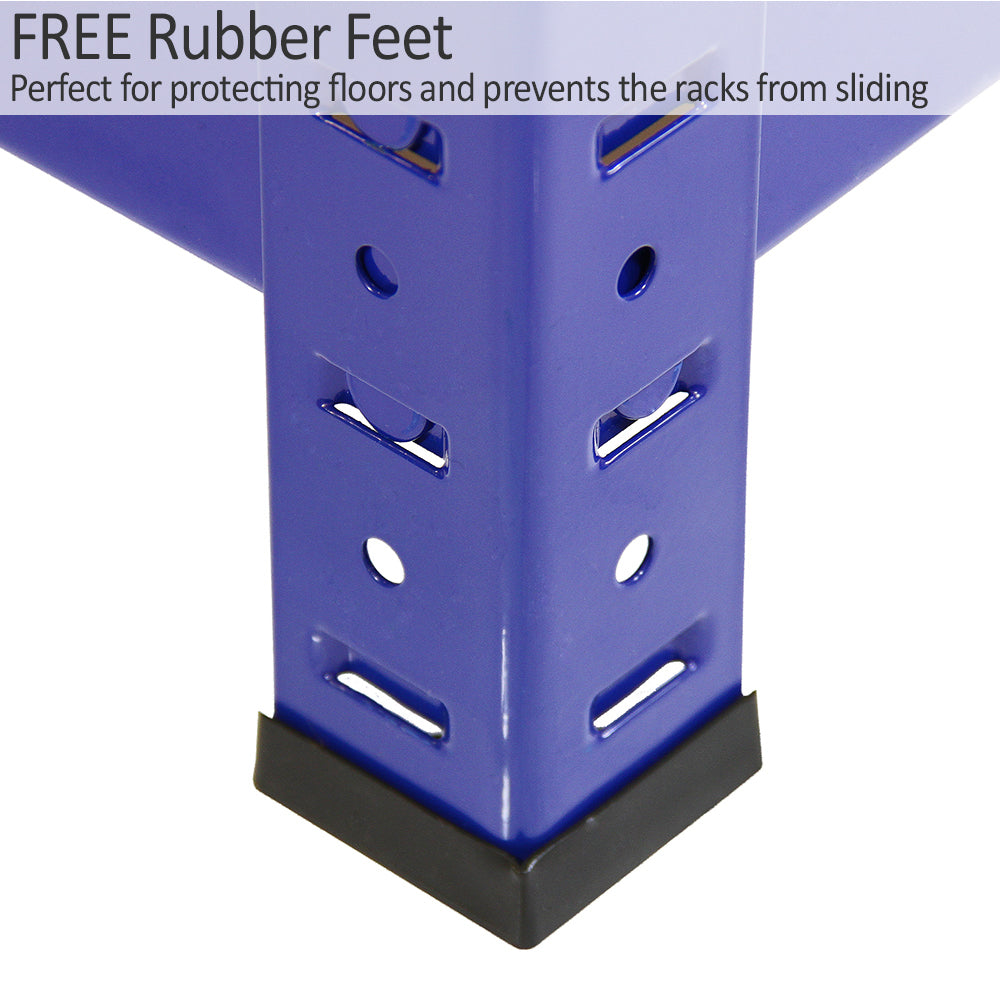 3 x Monster Racking T-Rax Metal Storage Shelves, Blue, 90cm W, 45cm D - Used - Good