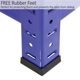 3 x Monster Racking T-Rax Metal Storage Shelves, Blue, 90cm W, 45cm D - Used - Good