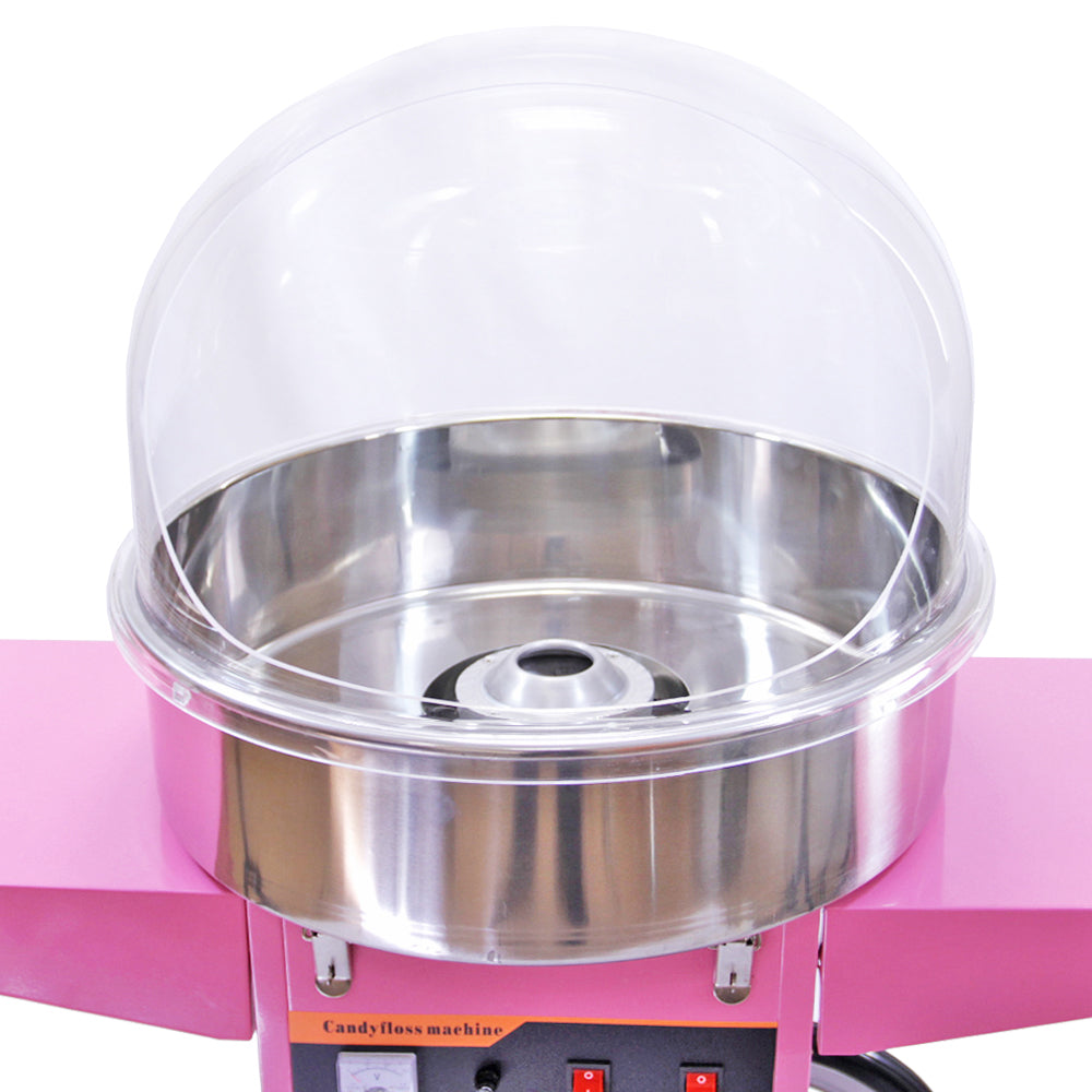 KuKoo Candy Floss Machine with Cart & Protective Dome - Like New