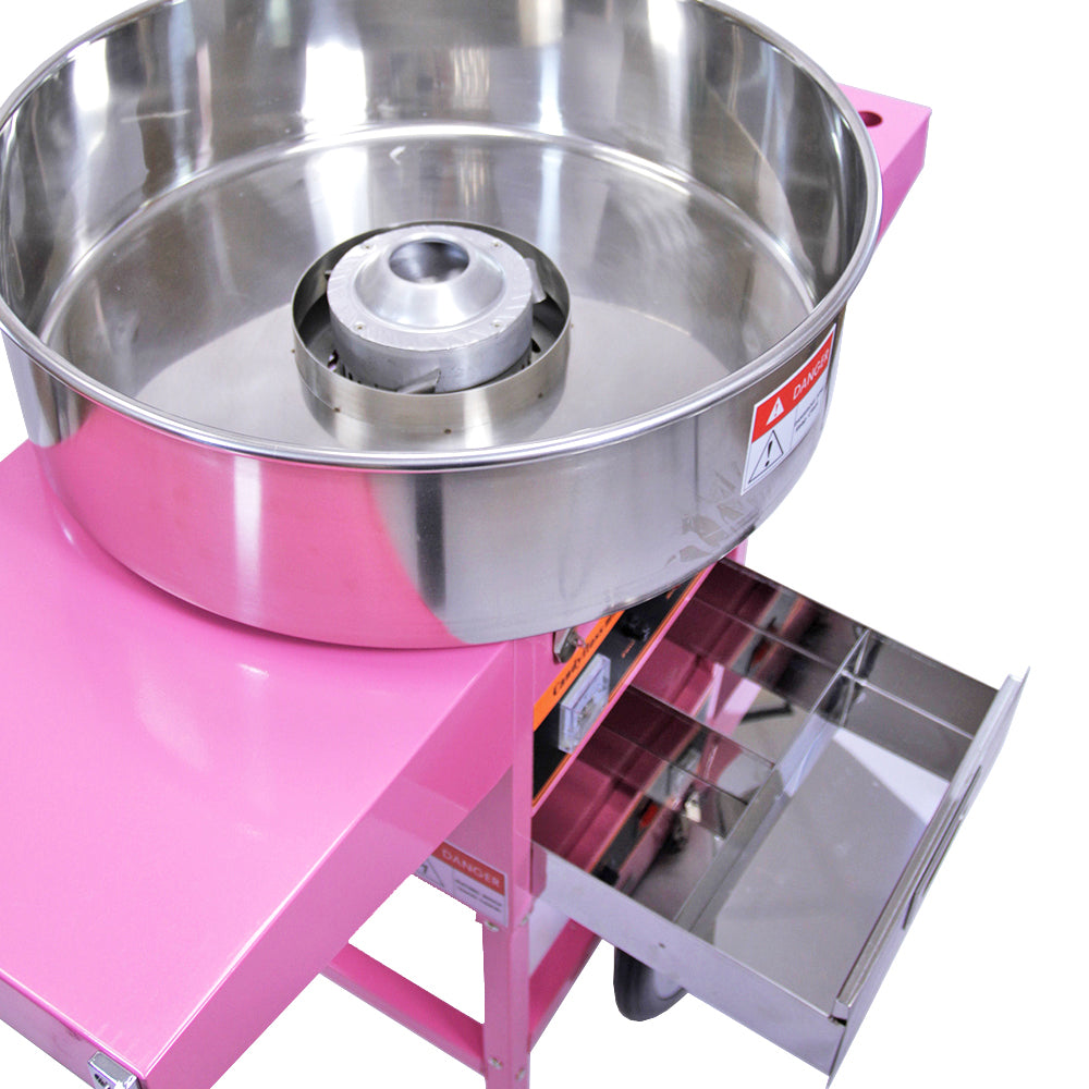 KuKoo Candy Floss Machine with Cart & Protective Dome - Like New