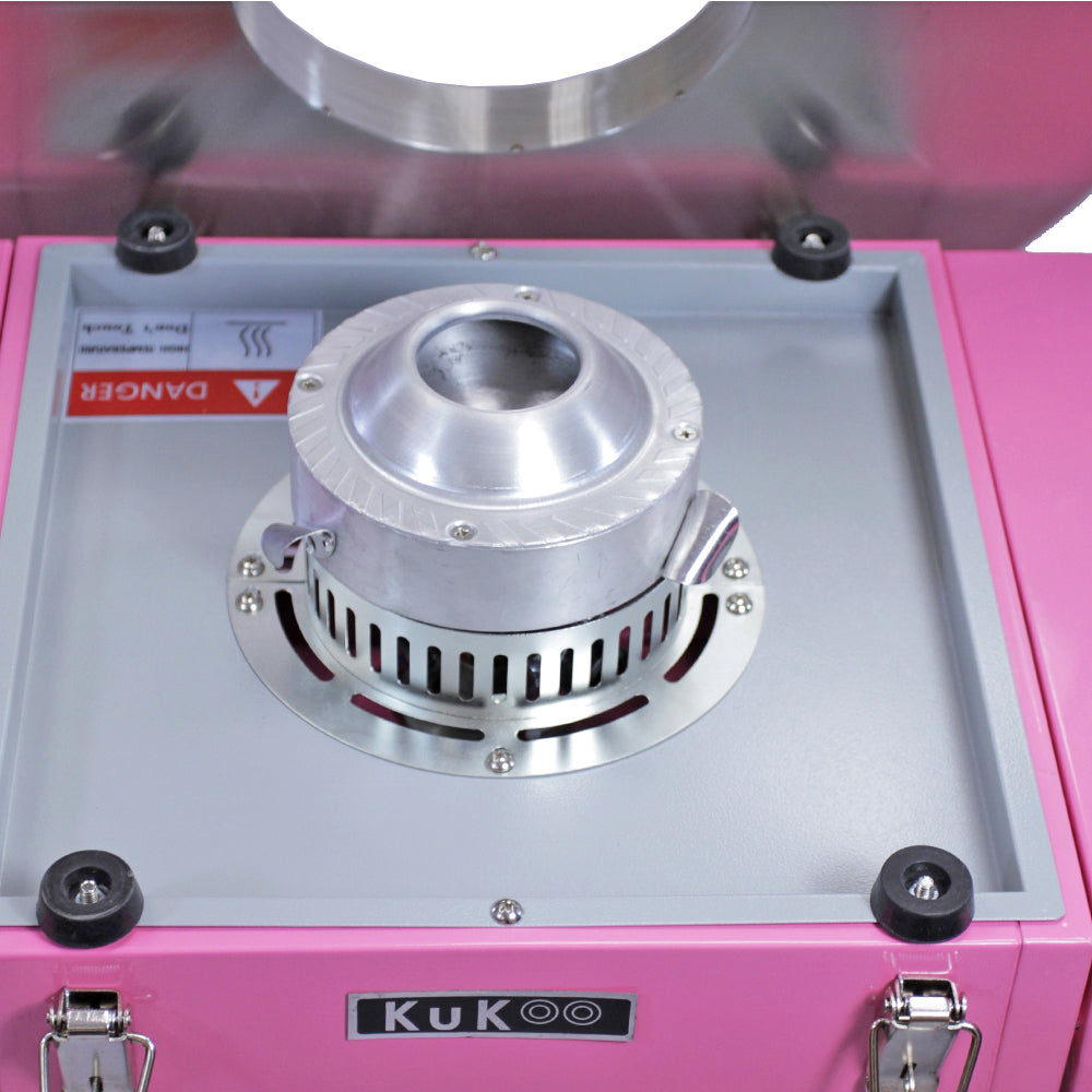 KuKoo Candy Floss Machine with Cart & Protective Dome - Used - Good