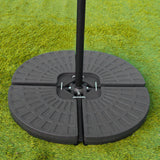 Grey 3m LED Cantilever Parasol With Fan Base - Used - Good