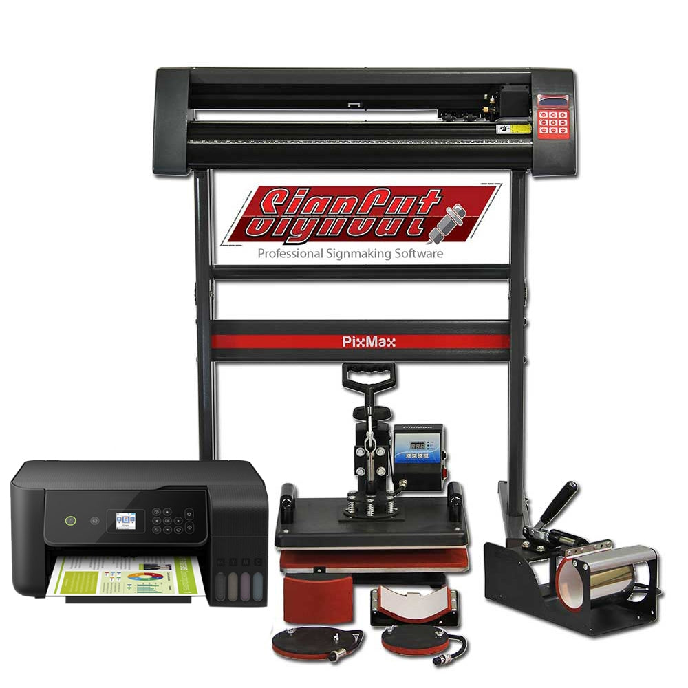 PixMax Da Vinci Bundle 5 in 1 Heat Press, Vinyl Cutter, Printer - Like New
