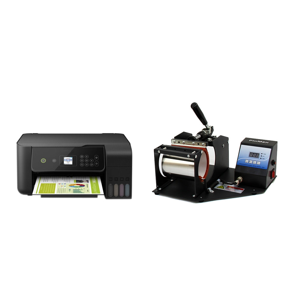 PixMax Mug Heat Press, Different Elements & Printer - Like New