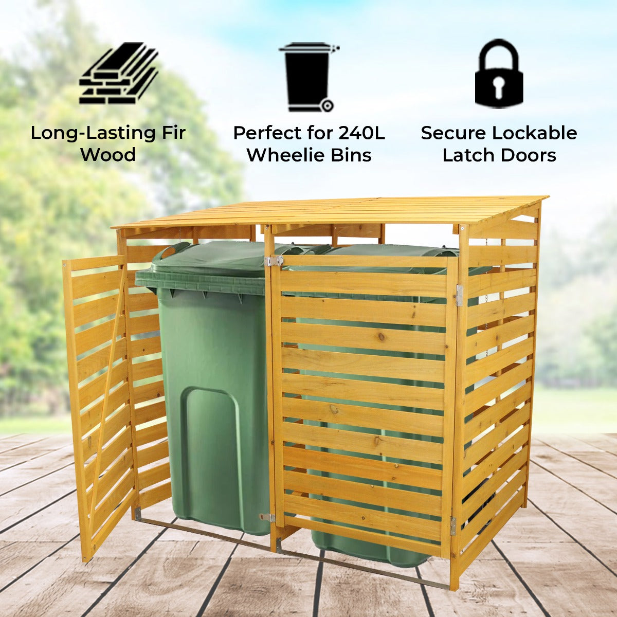 Double Wheelie Bin Storage - Used - Good