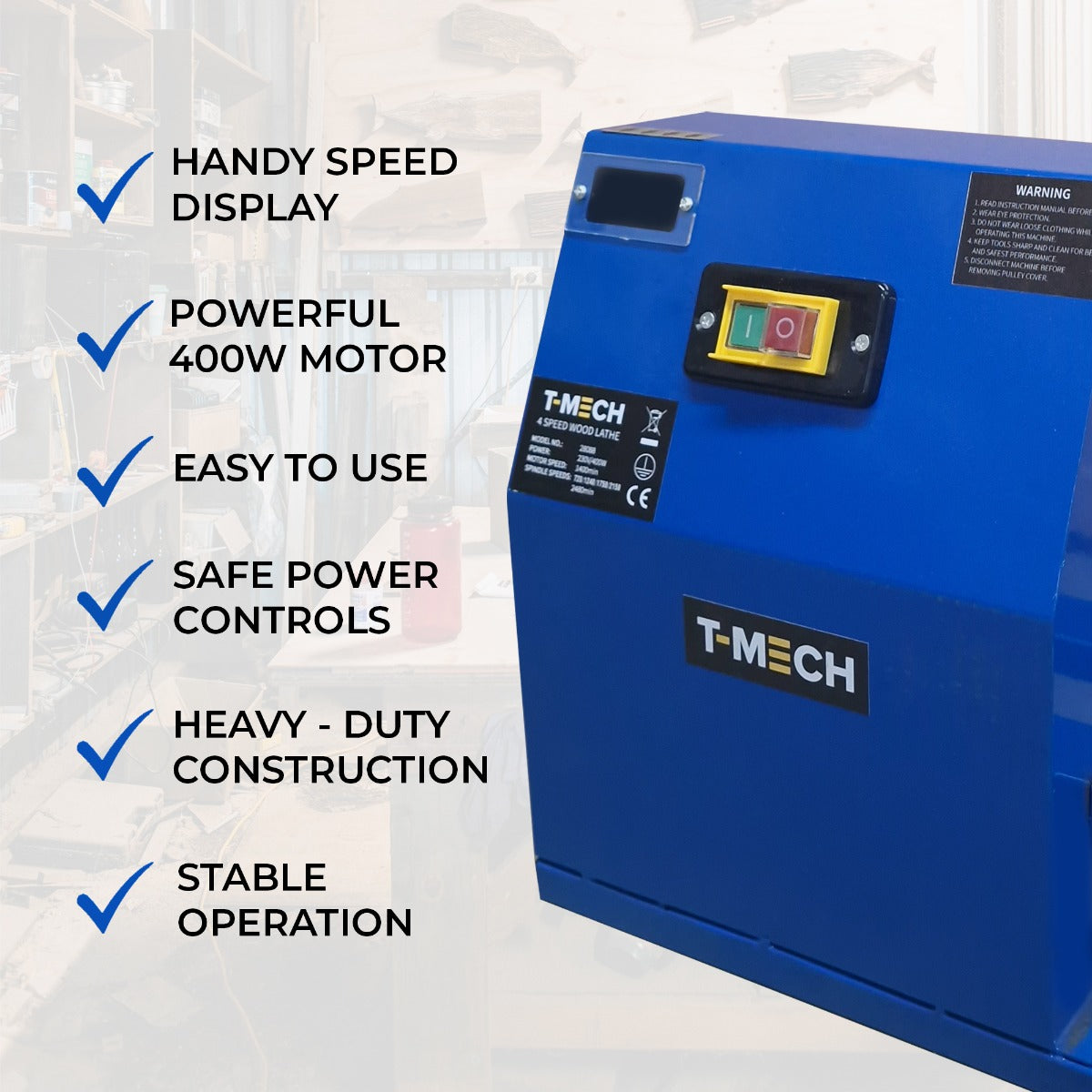 T-Mech Wood Lathe - Like New