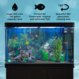 Aquarium Fish Tank & Cabinet with Complete Starter Kit - Black Tank & Natural Gravel - Used - Very Good