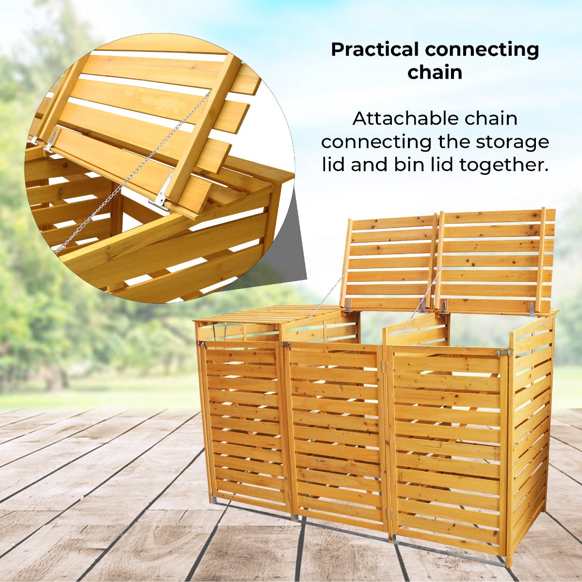 Triple Wheelie Bin Storage - Used - Good