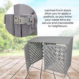 Grey Wash Double Wheelie Bin Storage - Used - Acceptable
