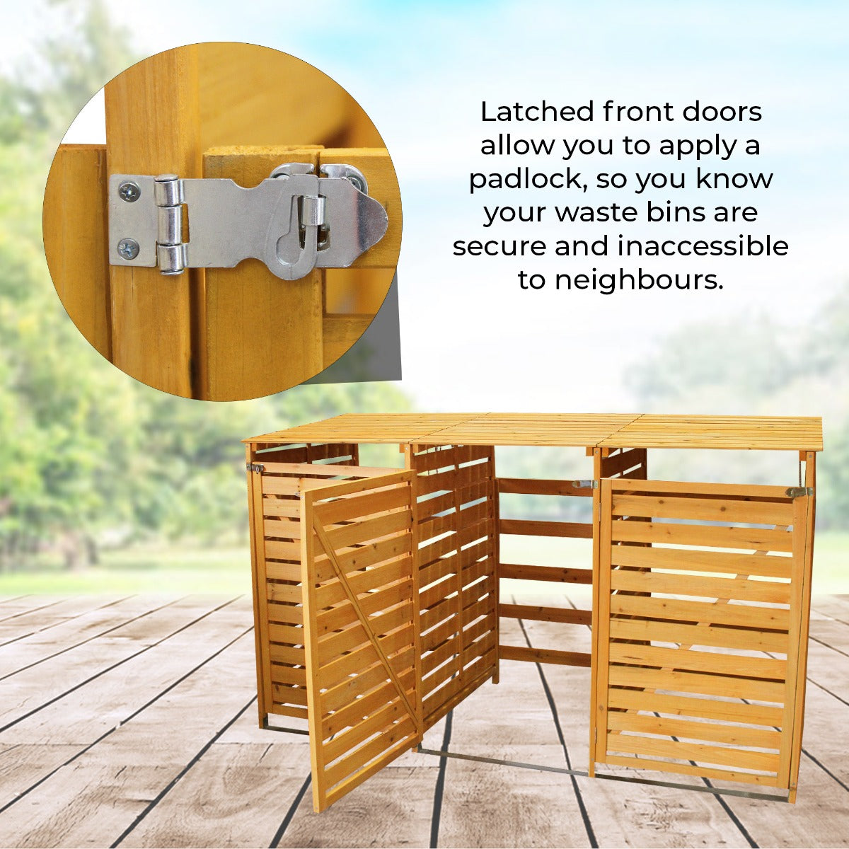 Triple Wheelie Bin Storage - Used - Acceptable