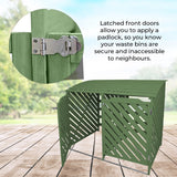 Sage Green Double Wheelie Bin Storage - Like New