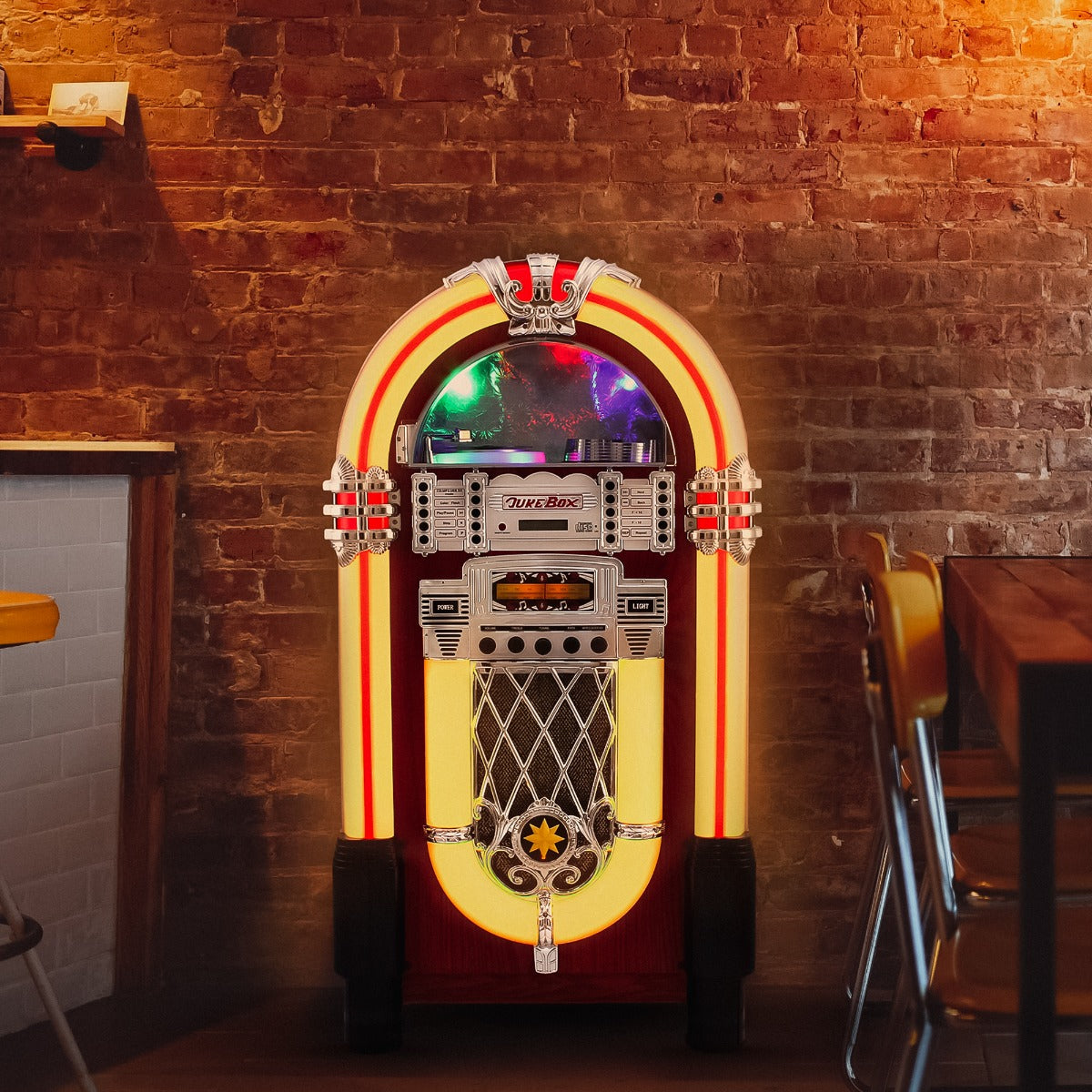 Retro Style Illuminated Jukebox Sound System - Used - Very Good