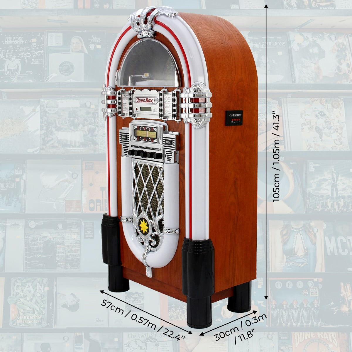 Retro Style Illuminated Jukebox Sound System - Like New