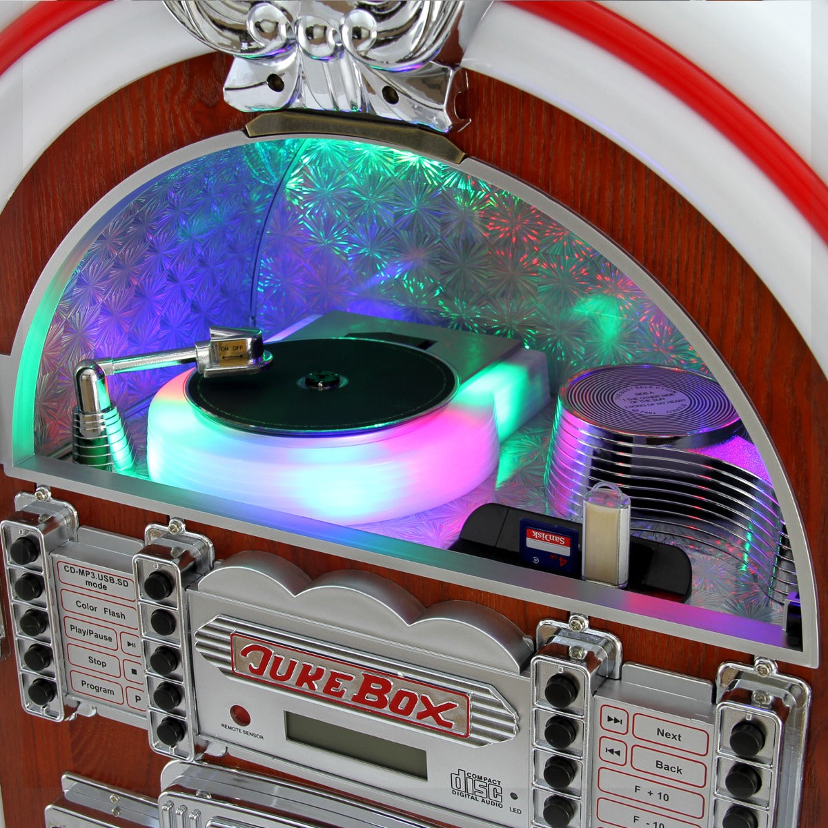 Retro Style Illuminated Jukebox Sound System - Used - Very Good
