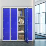 Metal Storage Lockers - Four Doors, Flatpacked, Blue - Used - Good