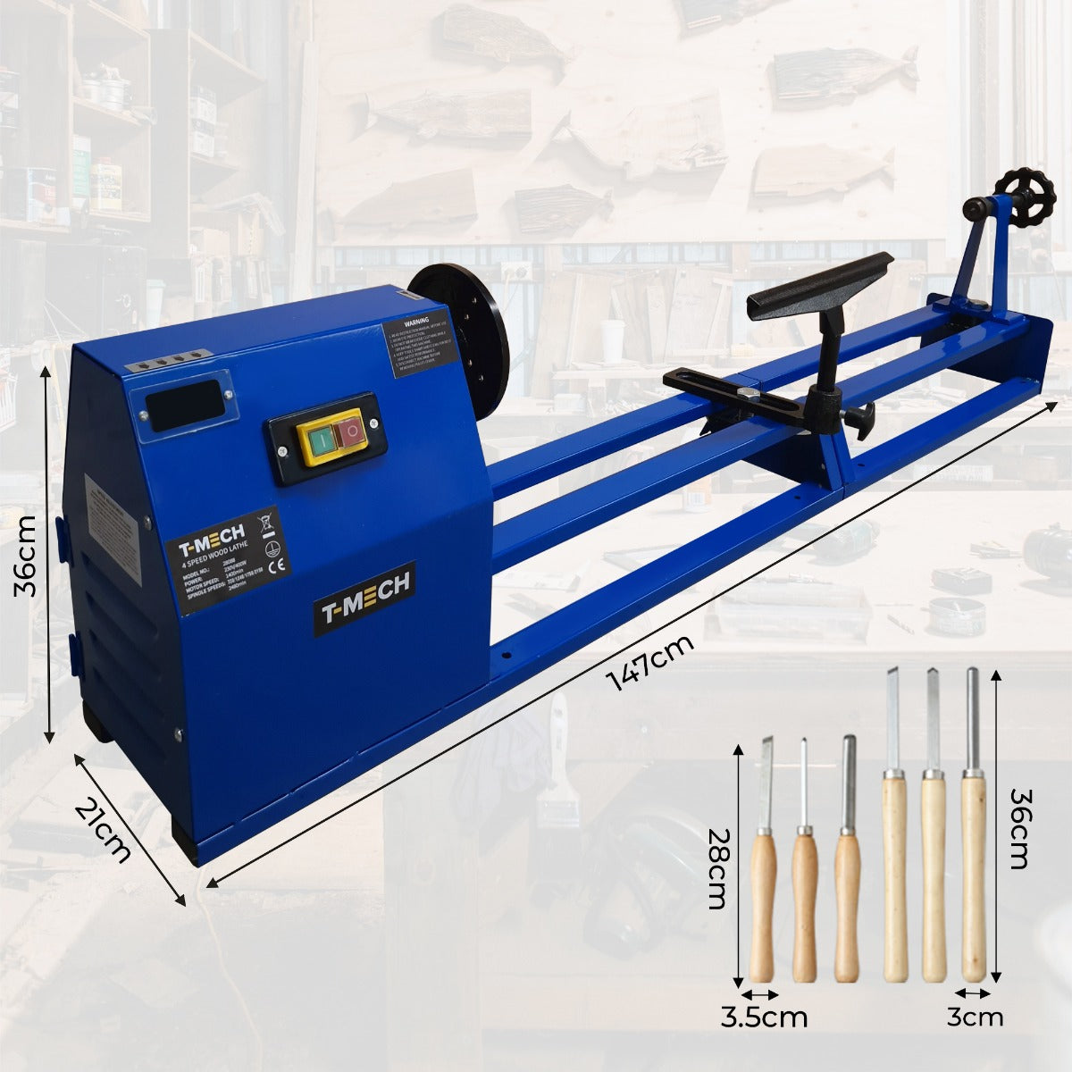 T-Mech Wood Lathe - Like New