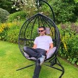 2 Black Egg Chairs - Used - Very Good