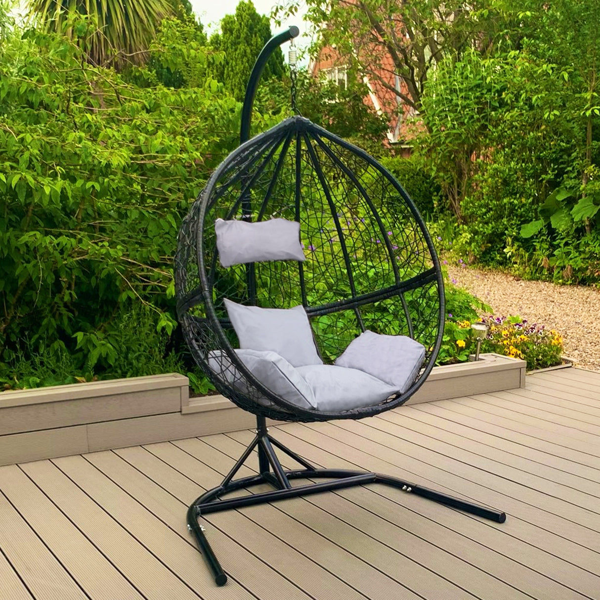 2 Black Egg Chairs - Used - Acceptable