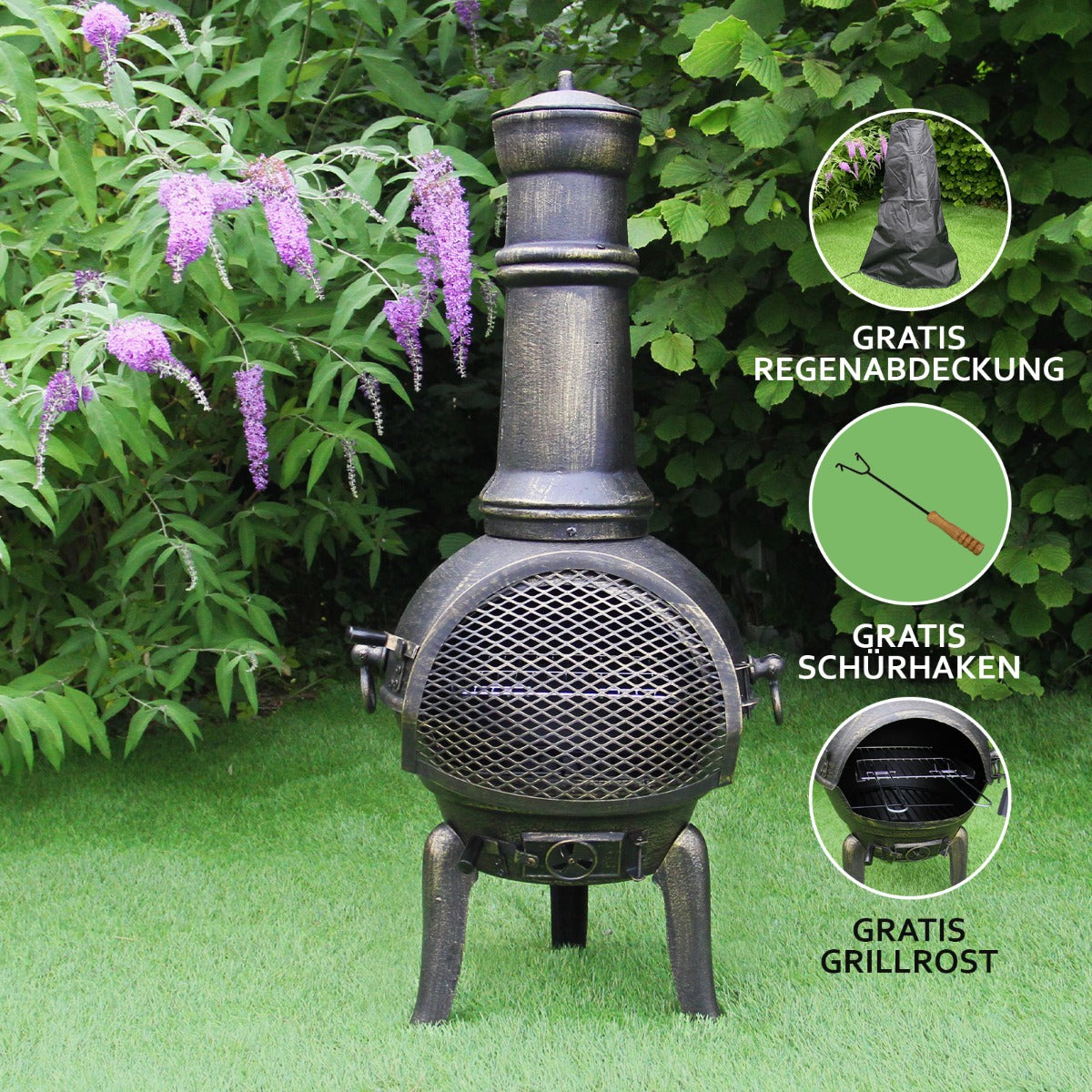Cast Iron Chiminea - Used - Acceptable