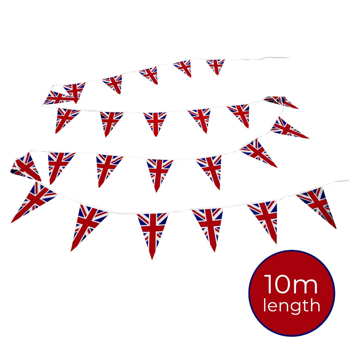 3 x Union Jack Flag Bunting 10m - Like New