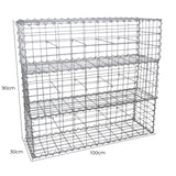 Gabion Baskets 100 x 30 x 30cm / 3 Pack - Like New