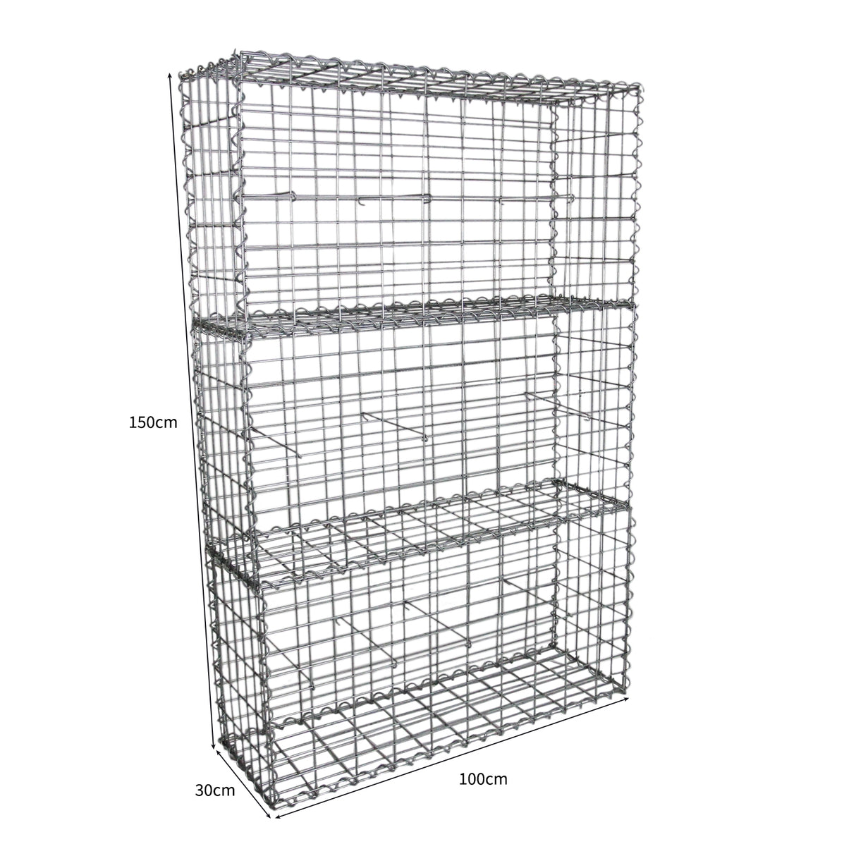 Gabion Baskets 100 x 50 x 30cm / 3 Pack - Used - Good