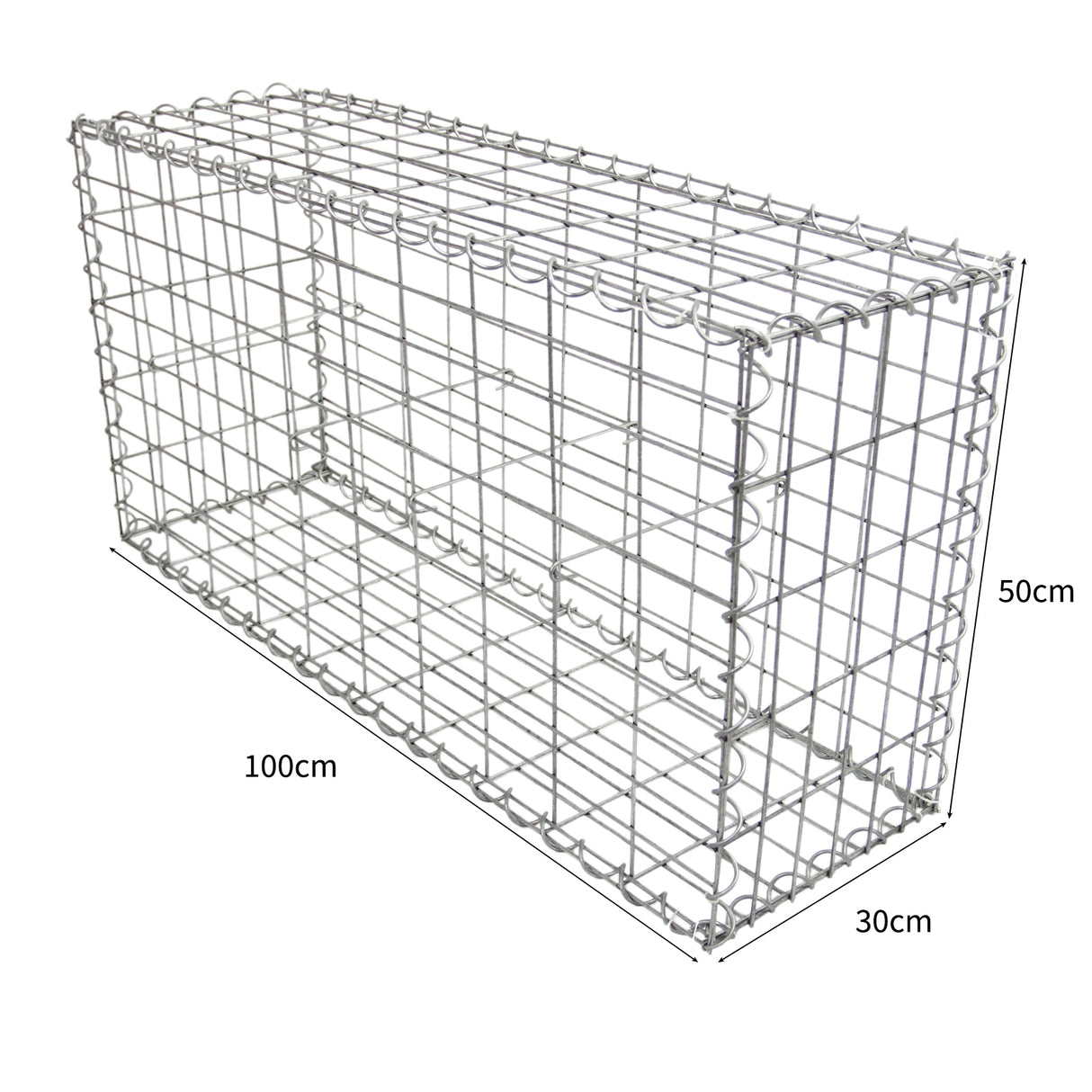 Gabion Baskets 100 x 50 x 30cm / 3 Pack - Used - Good