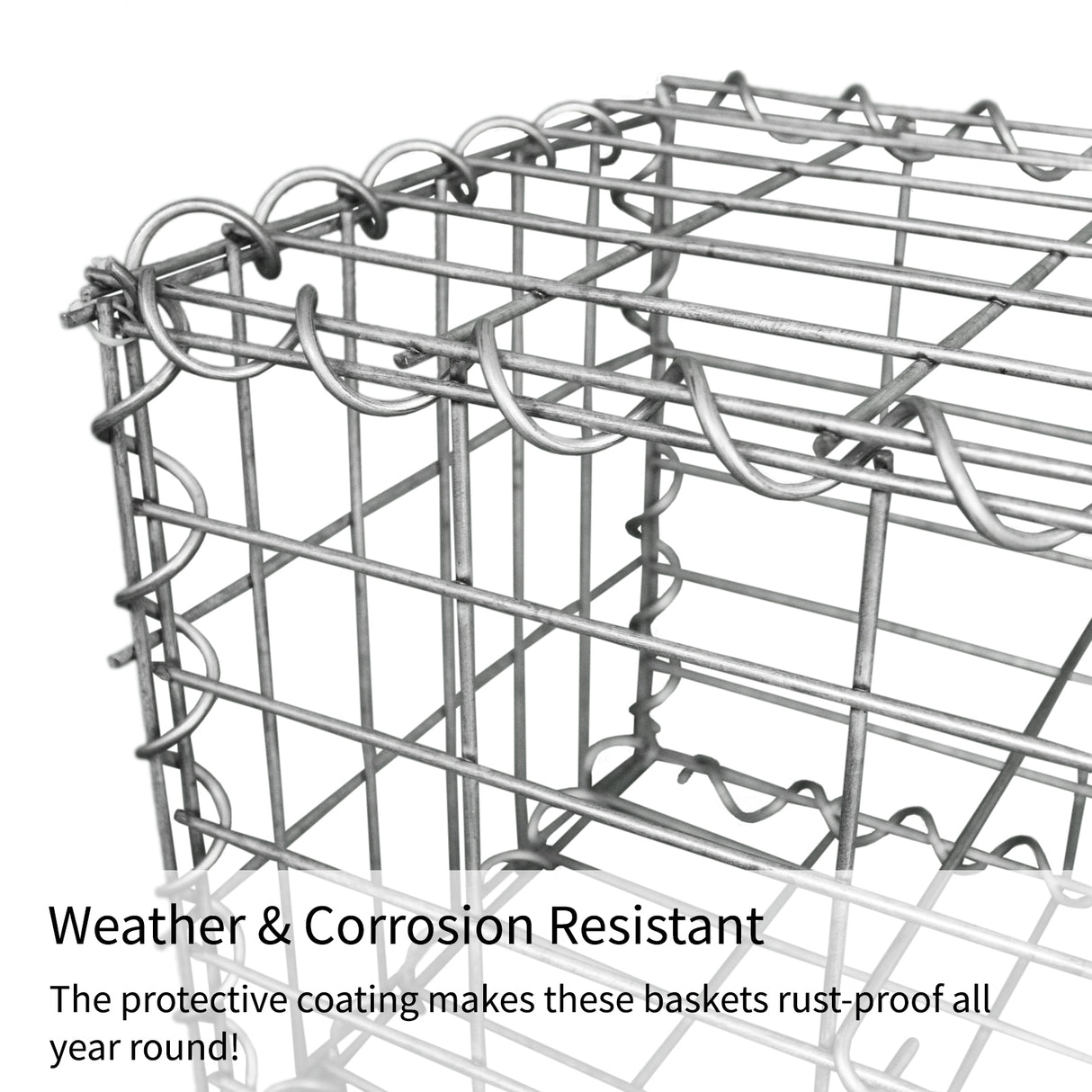 Gabion Baskets 100 x 80 x 30cm / 4 Pack - Like New