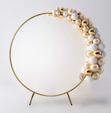Wedding Moongate - Gold & 2 x Weeping Willow Tree 180cm Warm White - Like New