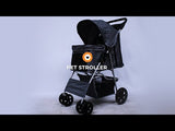 Pet Stroller with Rain Cover – Red - Used - Acceptable