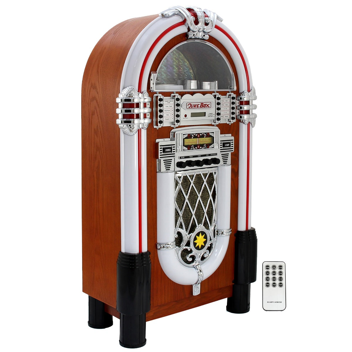 Retro Style Illuminated Jukebox Sound System - Like New