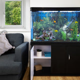 Aquarium Fish Tank & Cabinet with Complete Starter Kit - Black Tank & Black Gravel - Used - Acceptable