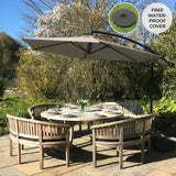 Beige Cantilever Parasol & Fan Base - Used - Good