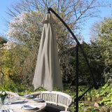 Beige Cantilever Parasol & Square Base - Used - Good