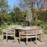 Beige Cantilever Parasol & Square Base - Used - Acceptable
