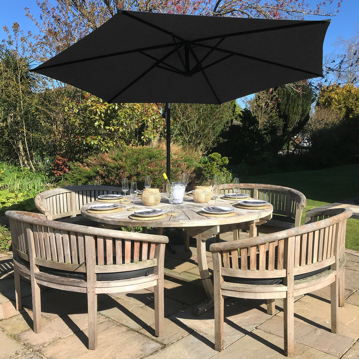 Black Cantilever Parasol - Used - Very Good