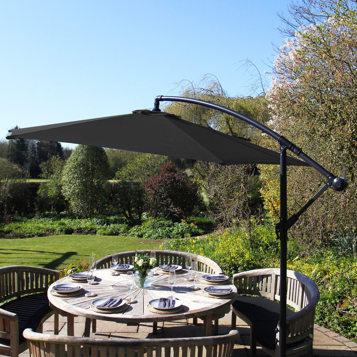 Black Cantilever Parasol - Used - Very Good